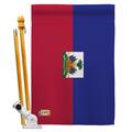 Cosa 28 x 40 in. Haiti Flags of the World Nationality Impressions Decorative Vertical House Flag Set CO4133072